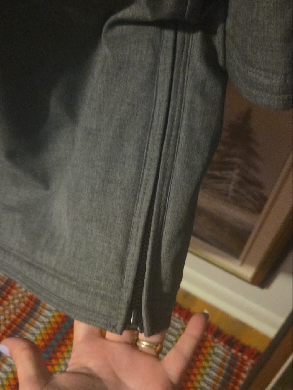TNA Womens Gray Parka with Faux Fur Trim - Picture 16 of 16